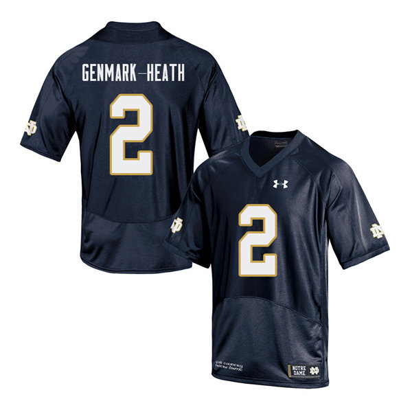 Men #2 Jordan Genmark-Heath Notre Dame Fighting Irish College Football Jerseys Sale-Navy